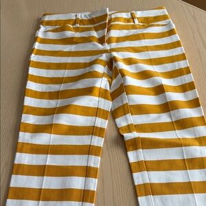 New York & Company Yellow and White Striped Pants